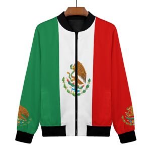 Women's Zip Up Print Bomber Jacket