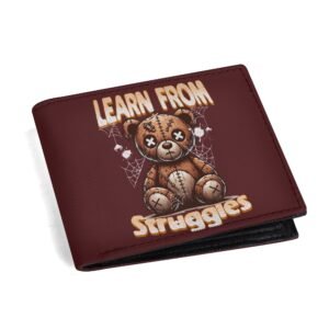 Men's Minimalist PU Leather Wallet Paper Folded Wallet