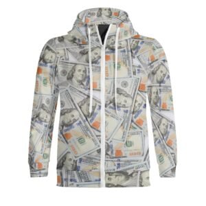 Adult Full Zip Turtleneck Hoodie Streetwear