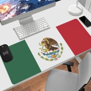 Wireless Charging PU Leather Smooth Desk Pad Gaming Mouse Pad